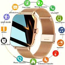Smart Watch, Call Reminder And Rejection, Multi-Sports Mode, Message Reminder View, Multiple Application Notifications, 1.52-Inch Full Touch HD Screen, Custom Dial Wallpaper, With Weather Forecast, Remote Control Photography Function, Unisex, Suitable For Android/IOS Phones - View 2