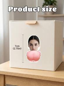 1/2/4 miếng dán ảnh 3D hình mông hồng vẫy tay dễ thương, sáng tạo, độc đáo, tùy chỉnh ảnh, dành cho nam và nữ, hình dán mông hồng lớn vẫy tay dễ thương, tự dính, quà tặng sáng tạo - Nhiều màu - Xem 7