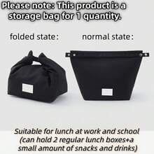 2pcs/1pc Large Capacity Insulated Lunch Bag, Wide Opening Thermal Lunch Box Bag, Japanese Style Lunch Tote, Thick Insulated Lunch Bag, Large Capacity Lunch Bag, Handbag Lunch Bag - Multicolor - View 14