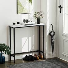 HOMCOM Table de banc - Blanc - Voir 2