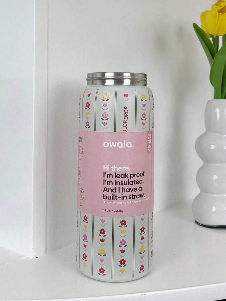 OWA NEW Original 32OZ Insulated Stainless Steel Water Bottle With Straw Sports Water Bottle - 淺藍色 - 查看 1