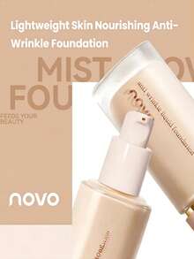 NOVO Long-Lasting Flawless Anti-Dullness Foundation, Concealing Color Correcting Hydrating, Suitable For All Skin Types, Creamy Texture, Holiday Party Gift, Best Shade - 02#Natural Color - View 10