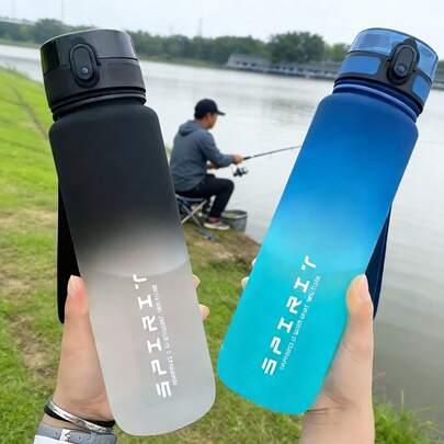 1 bình nước thể thao 960ml màu gradient có nắp ống hút, bình nước nhựa chống rò rỉ có quai đeo và vạch chia, bình nước dung tích lớn có thể tái sử dụng cho phòng tập thể dục, thể hình, đạp xe, chạy bộ, leo núi, cắm trại, trường học, du lịch, hoạt động ngoài trời, dành cho cả nam và nữ, cấp nước hàng ngày.