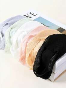 1/5/10双春夏女式学生风时尚亲肤透气波点镂空清凉不闷热船袜 - 彩色 - 查看 8