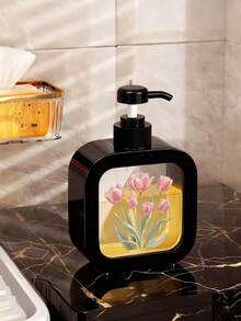 郁金香图案创意家居浴室分配器，适用于浴室、厨房、水槽 - 非常适合盛放肥皂、洗手液、沐浴露等，创意乳液瓶，乳液分配器，分配器，浴室 - 多色 - 查看 5