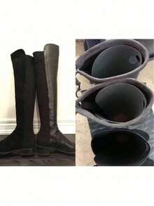 1 Pair Tall Boot Plastic Shaper, Anti-Wrinkle & Deformation, Elastic Tall Boot Support, Suitable For Women, Lightweight Boot Holder To Prevent Creasing & Collapsing, Fits Thigh-High & Knee-High Boots, Wardrobe Storage & Seasonal Organization; Practical Valentine's Day Shoe Care Gift For Girlfriend, Partner Or Lady,Shoe Rack,Storage Saver,Outdoor,Garden,Travel Essential,Portable,Beach Essential,Graduation Season,Commencement,Graduation Ceremony,Graduation Gift,Graduation Present,Graduation Gift,Graduation Present,Congrats Grad,Congratulations Graduate,Valedictorian,Finish School,Graduation Party - Multiple Styles - View 2