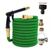 Flexible Expandable Irrigation Hose, Magic Garden Hose With Spray Gun And Universal Connector, High Pressure, Car Cleaning Tool, Plant Watering System With Adjustable Control Valve, Watering Sprinkler Head, Gardening And Lawn Supplies - B - View 2