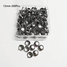 6/8/10/12mm 100/200/300/500pcs Silver Rivet And Cone Rivet, Clothing Crafts, Punk Rock Apparel Collar, Belt, Shoes, Bag Decoration - Round Nail - View 10