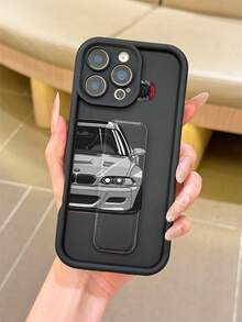 1pc Matte Finish Cartoon Racing Car Pattern Thick Shockproof TPU Phone Case With Foldable Stand, UV Printing, Compatible With IPhone 7/8/7 Plus/8 Plus/X/XS/XR/XS Max/11/11 Pro/11 Pro Max/12/12 Pro/12 Pro Max/12 Mini/13/13 Pro/13 Pro Max/14/14 Pro/14 Pro Max/14 Plus/15/15 Pro/15 Pro Max/15 Plus/16/16 Pro/16 Pro Max/16 Plus/17/17 Pro/17 Pro Max/Air - Multicolor - View 3