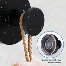 Bộ móc hút chân không dùng cho phòng tắm, móc treo tường, móc treo cửa/phòng tắm, keo dính chắc chắn, không cần khoan, chống thấm nước, bền bỉ, thích hợp cho cửa sổ/gương phòng tắm/trang trí vòng hoa, có thể treo khăn tắm, bông tắm, áo choàng tắm, quần áo, phụ kiện phòng tắm, đồ trang trí nhà cửa, móc treo chìa khóa. - màu đen - Xem 10