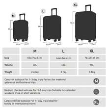 YONSLY Suitcase 20/24/28 Inches With Combination Lock Double Maintenance Zipper 360° Wheels Mesh Pocket Multi‑Stage Telescopic Handle For Vacation - 玫瑰金 - 查看 6