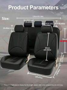 Universal PU Leather Car Seat Covers - Full Coverage, Breathable & Waterproof, Elastic Sides, 4pcs Set (2 Seats) Or 9pcs Set (5 Seats) Full Set, Airbag Compatible, Water-Resistant & Easy To Clean, Suitable For Most Sedans, SUVs, MPVs - A Style - View 12