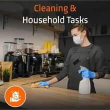 100只一次性丁腈超耐用手套，耐油，适用于家庭清洁、染发、美甲、宠物洗澡等，非医用手套 - A - 查看 3