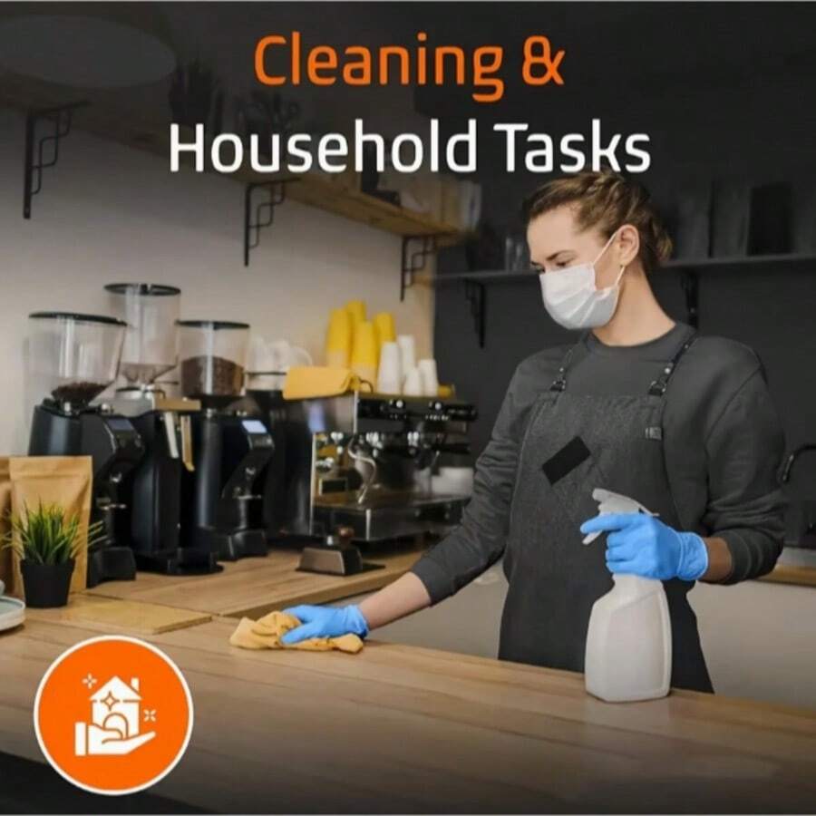 100只一次性丁腈超耐用手套，耐油，适用于家庭清洁、染发、美甲、宠物洗澡等，非医用手套