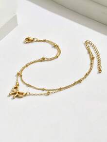1 pièce Bracelet de cheville avec nœud doux pour l'été, convient pour le port quotidien et les vacances à la plage - cheville à nœud - Voir 5