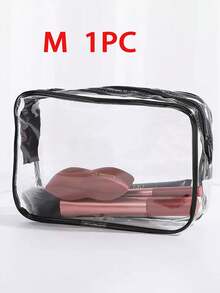 10件套女士大容量拉链化妆旅行收纳包 - 高品质化妆包和洗漱包，轻便PVC材质，易清洁拉链设计，适合健身、度假、通勤，时尚简约设计，美容必备 - 無色 - 查看 12