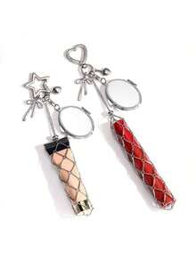 Móc khóa hình son môi bằng thép không gỉ mạ vàng mới, mặt dây chuyền hình son môi thời trang, phụ kiện móc chìa khóa phong cách quý phái dành cho nữ. - Nhiều màu - Xem 8