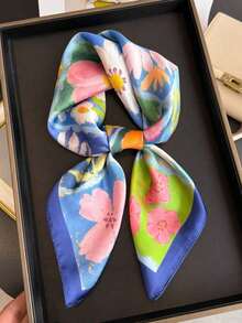 Women's Printed Scarf Spring/Summer, Color-Matched, Lightweight And Elegant Neck, Can Be Used As Headscarf, Headband, Choice To Enhance Your Overall Look,Mother's Day Gifit. - 多色 9 - 查看 6