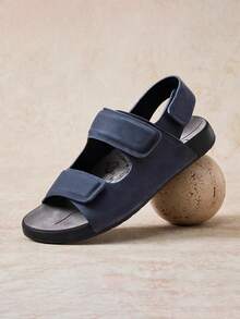 男士夏季透气沙滩鞋 柔软勃肯凉鞋 户外休闲凉鞋 - 藍色 - 查看 2