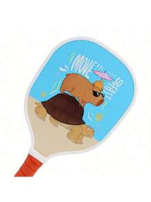 1pc USAPA Approved 9-Ply Maple Edge Wood Pickleball Paddle With UV Printed Animal Pattern, Adult Sports Racket - Multicolor - View 8