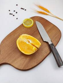 1/2 piezas Tabla de cortar africana de teca creativa, tabla de pan de teca africana, tabla para pizza, tabla para sushi, tabla de cortar frutas, tabla de cortar asimétrica de doble cara, plato de frutas, plato de aperitivos, plato de vajilla, plato de decoración de escritorio, regalo del Día de la Madre, regalo de Navidad, regalo de vuelta al colegio - Marrón - Ver 4
