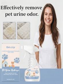 EelJoy 1 pièce/120ml Éliminateur d'odeurs d'urine d'animal de compagnie, Spray rafraîchissant pour litière de chat, tapis, intérieur, Fournitures de nettoyage pour animaux de compagnie, Hygiène des animaux de compagnie, Soins des animaux de compagnie, Kit de nettoyage pour animaux de compagnie, Désodorisant pour animaux de compagnie, Détachant pour taches d'animaux de compagnie, Éliminateur d'odeurs d'urine d'animaux de compagnie, Nettoyant pour environnement d'animaux de compagnie, Nettoyant pour sol d'animaux de compagnie, Nettoyant pour lit d'animaux de compagnie, Nettoyant pour cage d'animaux de compagnie - 1 pièce/120 ml - Voir 3