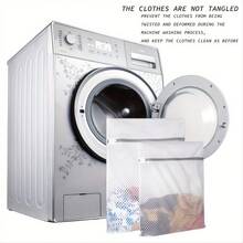 6/8个装耐用蜂窝网布洗衣袋（12x16英寸/涤纶/可机洗/布料），可重复使用拉链封口，适用于内衣、衣物、牛仔裤、毛巾、袜子等收纳 - 彩色 - 查看 2