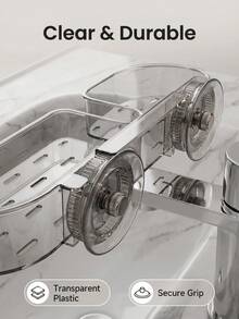 Suction Cup Faucet Storage Rack, No Drill Dual Tray Organizer - Multicolor - View 4