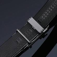 WilliamPOLO 男士皮带，仿皮自动扣商务休闲腰带，适合青年和中年人，用途广泛，可裁剪至合适长度 - 彩色 - 查看 8