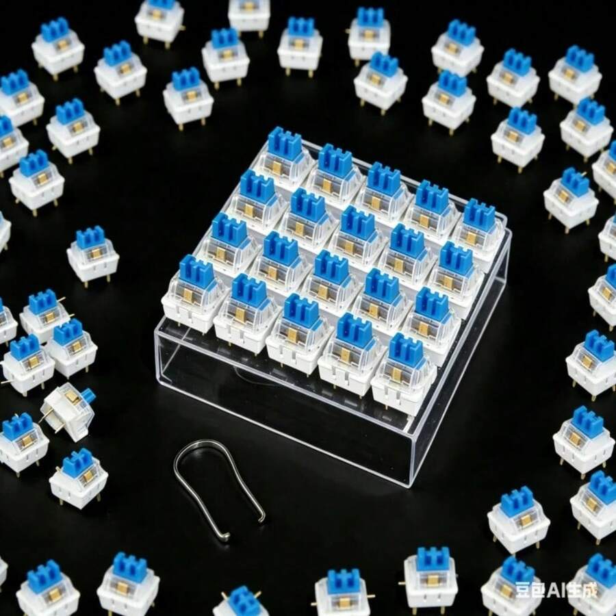 50/100个键盘开关 键盘按键替换 3针触感开关 适用于MX轴机械键盘 - 查看 1