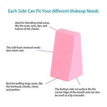 48Pcs Wedge Shaped Makeup Sponge Foundation, Latex Small Foam Sponge Applicators Blending Powder Festival Cosmetic Tools - Bộ 48 món - Xem 5