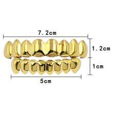 Statement Gold Silver Dental Grills With 8 Upper 8 Lower Teeth Fit, A Black/Gold Bold Mouth Jewelry Piece Featuring Mirror Finish & Comfort Fit, Ideal For Everyday Outfits, & Hip Hop Vibes - 銀色套裝 - 查看 2