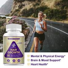 IMATCHME Hair Growth Support Vitamin B Complex Capsules With Biotin, Vitamin C & CoQ10, Supports Healthy Hair, Skin, Nails & Energy, For Adults, 60 Count - 60抽 - 查看 4