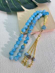 1pc Muslim 33 Beads Blue Tasbih, Thoughtful Gift For Relatives And Elders - Multicolor - View 3