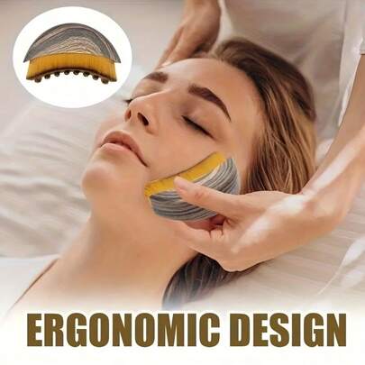 1pc Multifunctional Facial Massage Brush - Soft Nylon Bristles - Ergonomic Oval Head - Lymphatic Stimulating Skincare Tool