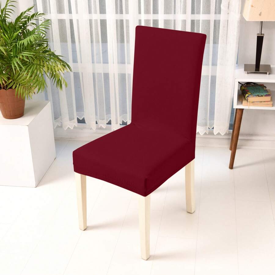 Single Chair Cover Standart Size - 96% Cotton 4% Elastan - Made in Turkiye - 紅色 - 查看 1
