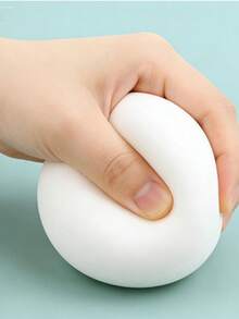 1pc Large 10cm Slow Rebound Japanese Squishable Stress Relief Squeeze Toy - White - View 4