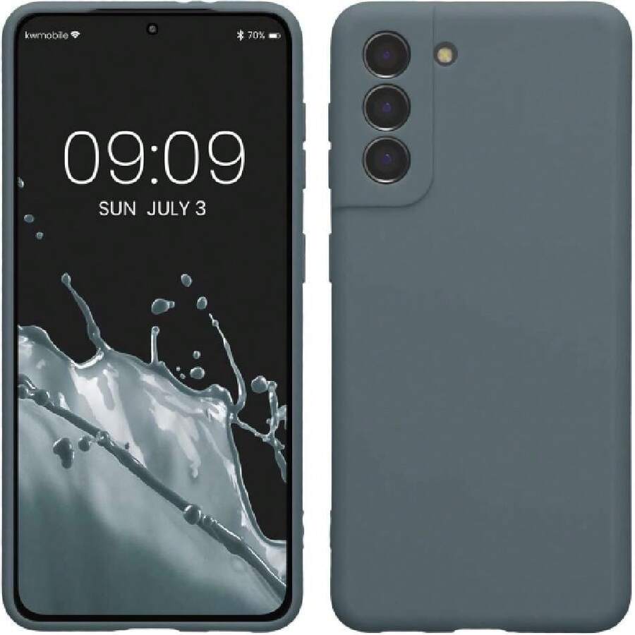 Case Compatible With Samsung Galaxy S21 - With Raised Edges - Suitable For Wireless Charging - Matte Dark Slate, 43341397 - 芥末黃 - 查看 1