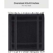 - Military Shemagh Tactical Desert Keffiyeh Scarf For Head And Neck, Arabic Scarf With Tassel 43 X 43 Inches, 43370236 - 橘色 - 查看 6