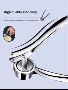 1 cái dụng cụ ép tỏi bằng thép không gỉ, màu bạc thời trang, đa chức năng, dùng trong nhà bếp. - Nhiều màu - Xem 2