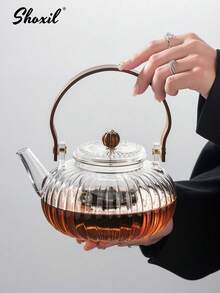 shoxil 1个带分隔的玻璃茶杯，适用于珍珠奶茶、热茶、冰珍珠奶茶，非常适合招待客人、居家使用、聚会等场合。 - Tea Set - 查看 7