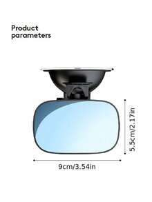 1-Piece Clamp/Suction Cup Universal Car-Mounted Auxiliary Baby Observation Mirror, Child Safety Rearview Mirror For Car Travel, Baby In-Car Rearview Mirror - Multicolor - View 4