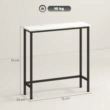 HOMCOM Table de banc - Blanc - Voir 5