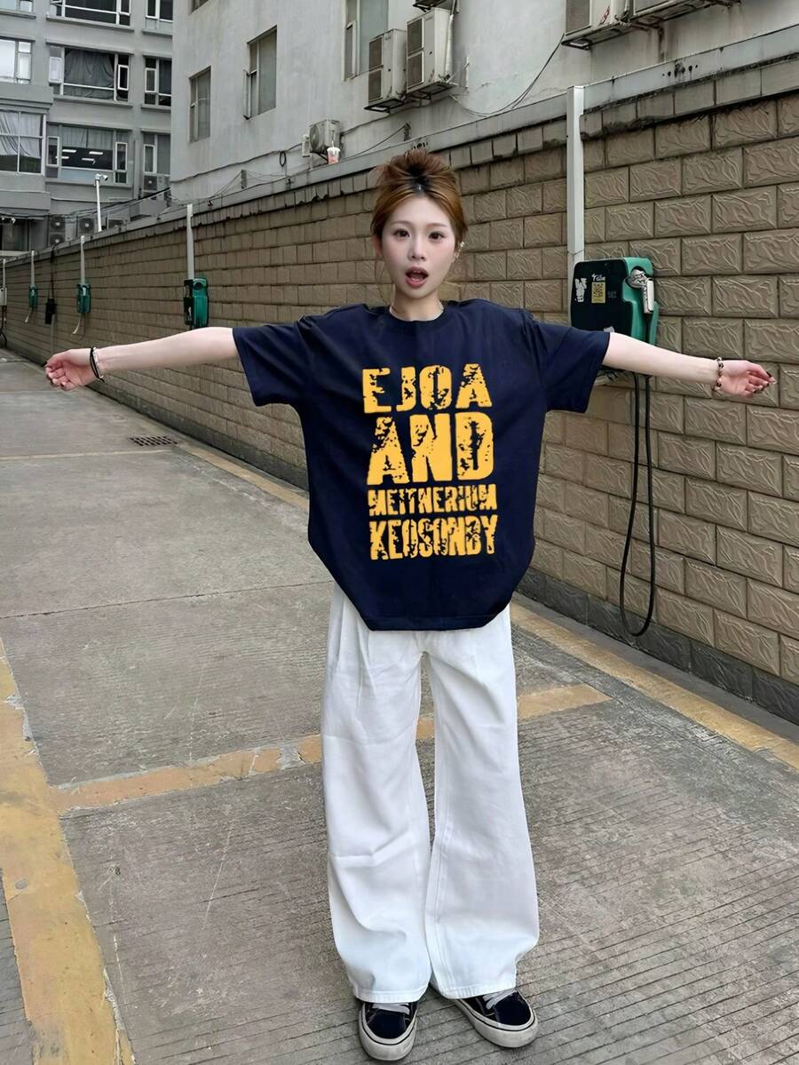 Women T-Shirts - Navy Blue - View 1