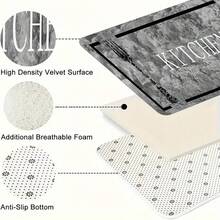 , 2/3pcs, Modern Kitchen Rug Set, Carpet With Marble Texture Pattern, Kitchen Rug, Made Of Plush Material - Soft And Comfortable, Suitable For Bedroom, Living Room, Dining Room, Kitchen, Bathroom, And Entrance Mats. - Multicolor - View 10