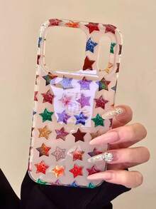 Laser Shiny Colorful Star Design Phone Case For IPhone 17 Pro, 16 Pro, 16 Pro Max, 17 Pro Max, 15 Pro Max, Protective Cover - Multicolor - View 6