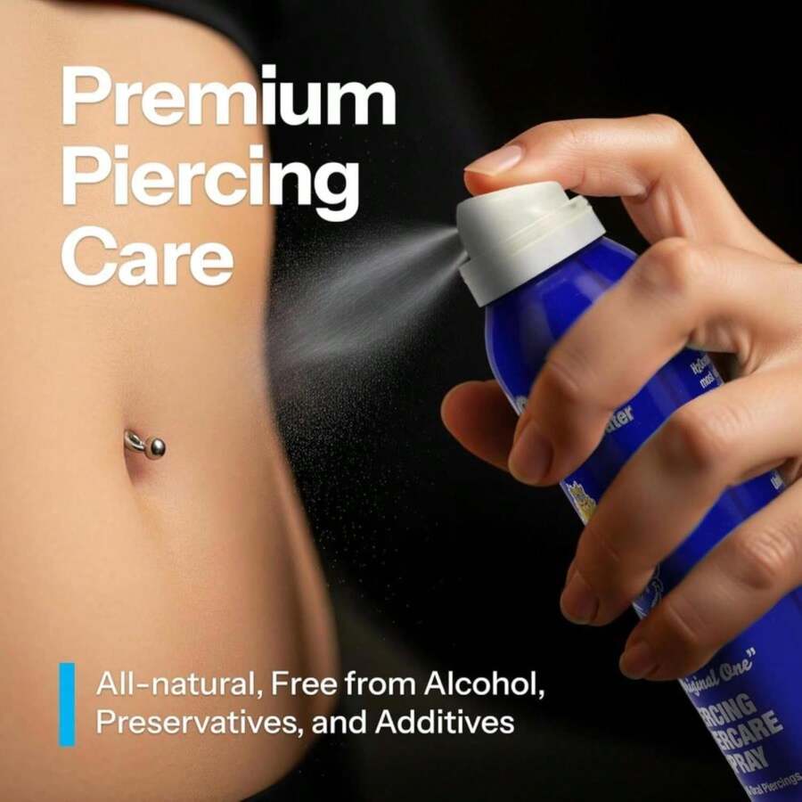 H2Ocean Piercing Aftercare Spray And Keloid Bump Removalu2013 Sea Salt Spray For Body And Facial Piercings U2013 Ear, Nose, Navel, Oral &Amp; Body Piercing Cleaner, Aftercare Solution For New Piercingsu2013 1.5oz - ColorA - 查看 1