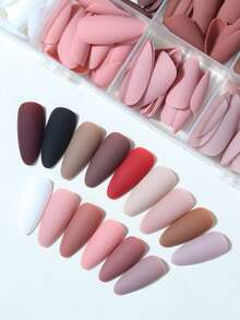 360 miếng (15 màu) Miếng dán móng tay màu trơn mờ, vừa vặn hoàn hảo cho móng tay acrylic ngắn, móng tay dài hình hạnh nhân, thích hợp cho phụ nữ và bé gái sử dụng hàng ngày, lễ hội và các dịp tiệc tùng. - Nhiều màu - Xem 6