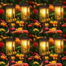 Set Of 16 Solar Path Lights - Bright, Energy-Efficient Outdoor Garden Lights With Automatic On/Off Function,300MAH, Perfect For Decorating Lawns, Patios, Sidewalks And Driveways. They Serve As Landscape Lighting | Modern Outdoor Lighting, Featuring Durable Solar Panels, And Are Ideal Solar Lights For Such Uses. - solar garden lights - 查看 12