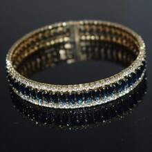 高品质时尚锆石全镶水晶，适合女性生日、派对、婚礼、日常佩戴、馈赠佳品。 - 金粉 - 查看 5